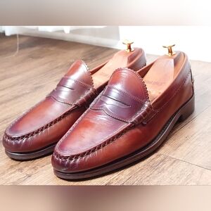 Allen Edmonds Kenwood Penny Loafers 10.5 D Brown Leather Slip-On Dress Shoes Men